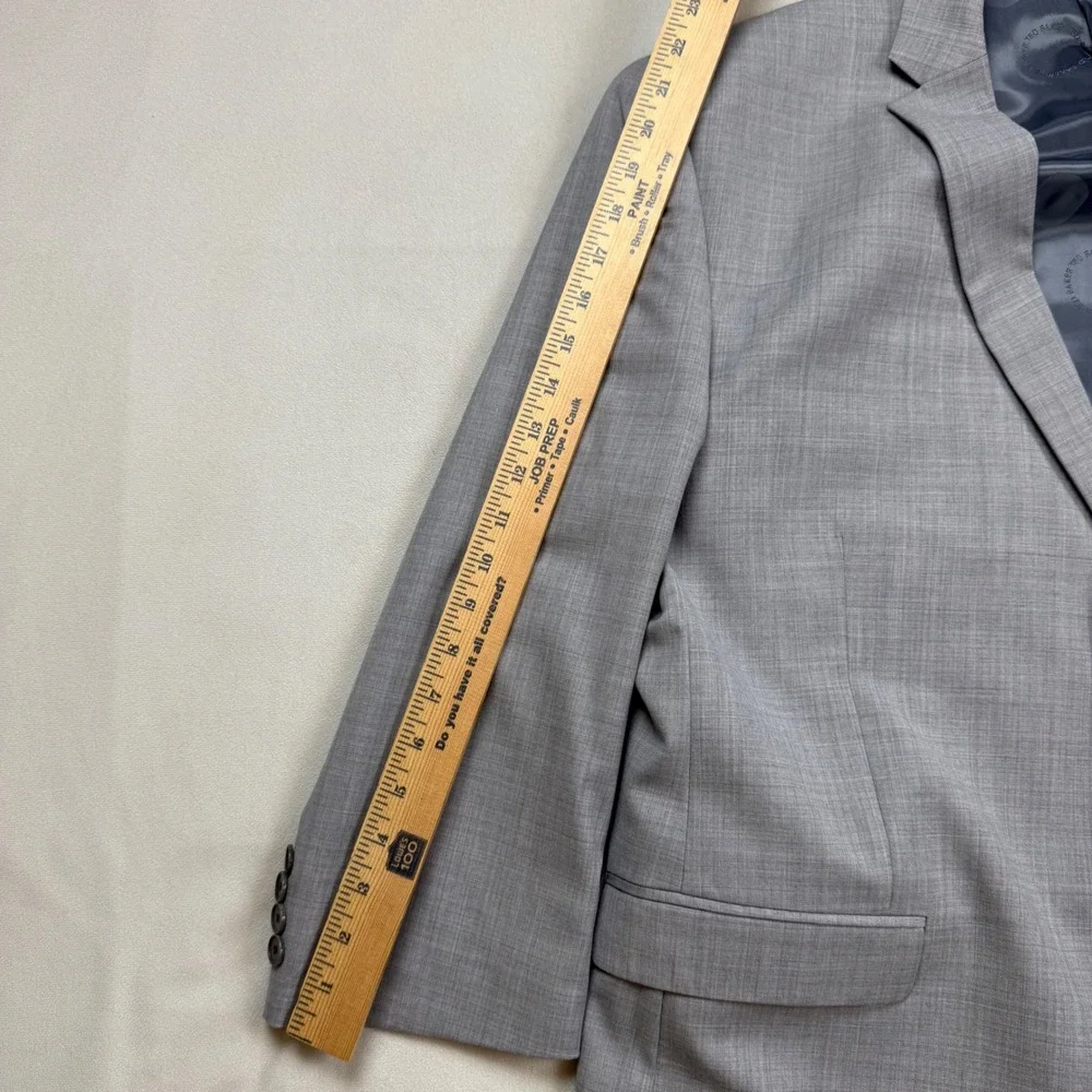 Ted Baker London Mens 50R Slim Fit Wool Blend Suit Jacket Blazer Gray TB310JS